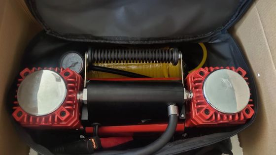 Inflatore pneumatico a pompa d'aria per scooter DC 12V con design a doppio cilindro