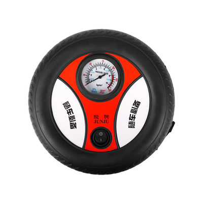 Inflatore di pneumatici per auto portatile a forma di pneumatico rotondo con pressione d'aria di 250 psi e interruttore di accensione / spegnimento